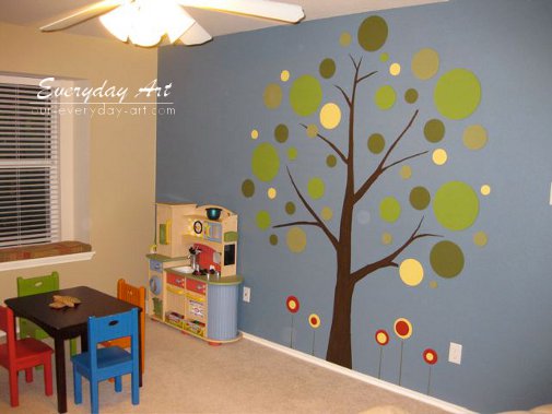 Everyday Art Tree Mural For Kids Room Tree Mural For Kids Room