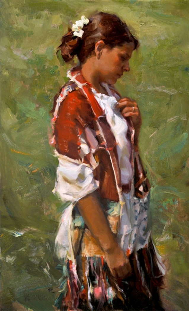 Johanna Harmon 1968 | American Figurative painter | Spring's Warmth