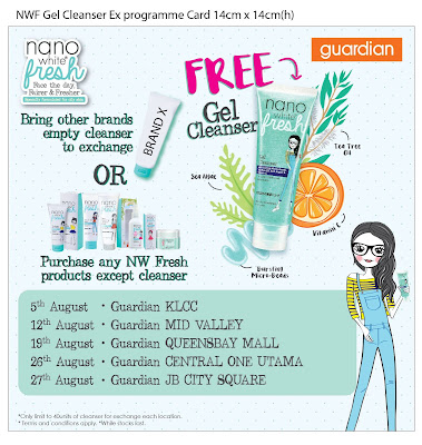 Free Nanowhite Fresh Gel Cleanser Exchange Program Guardian