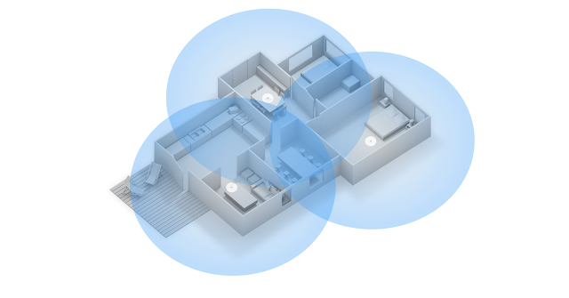 Google Wifi uses a technology called mesh Wi-Fi. Within our mesh network, each Google Wifi point creates a high-powered connection, and the different Wifi points work together to determine the best path for your data.