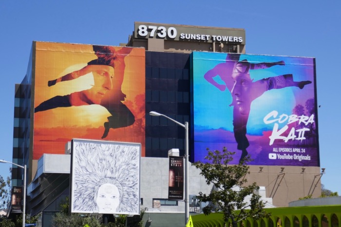 Giant Cobra Kai season 2 billboard Giant Cobra Kai season 2 billboard