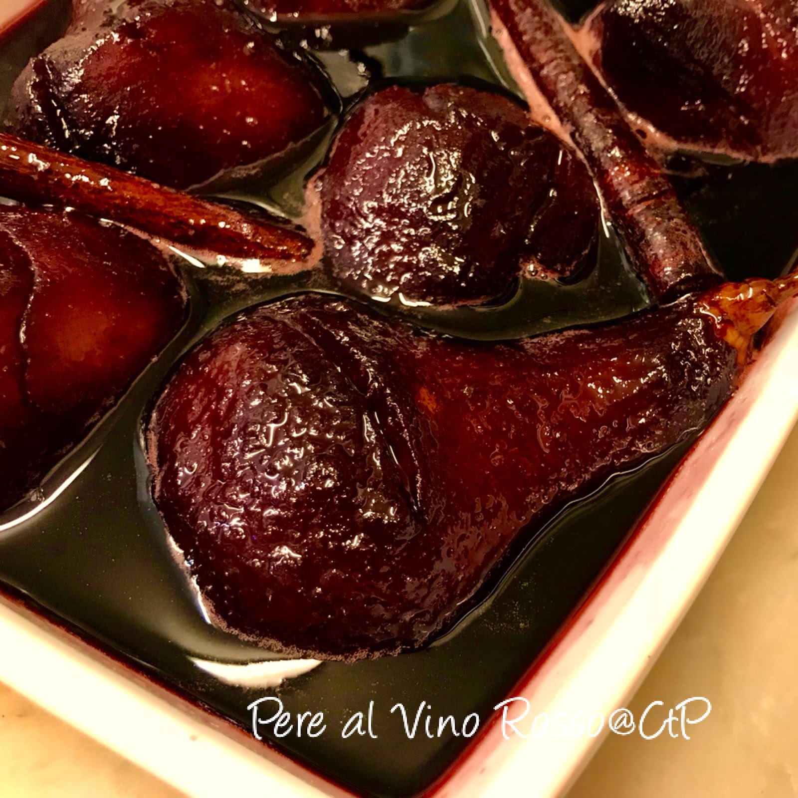 pere al vino rosso cannella e clementini alessandra ruggeri