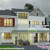 2222 sq-ft modern 4 bedroom cute house