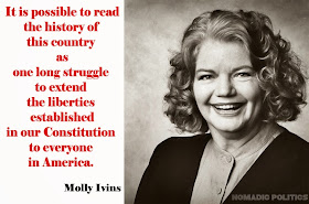 Image: Molly Ivins w Quote