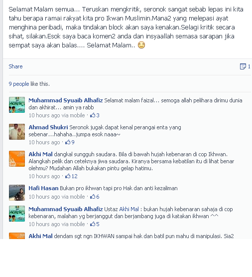 fendi tazkirah: JANGAN KITA MENYOKONG BENDA@PERKARA MUNGKAR...MENYOKONG