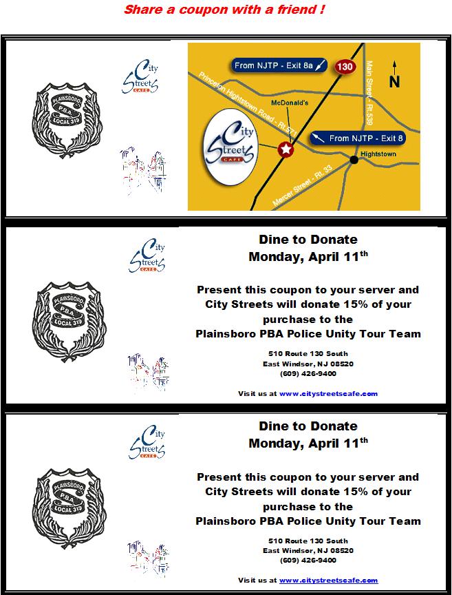 41116 Support Plainsboro's (NJ) Police Unity Tour at City Streets