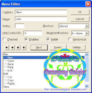 Cara Membuat Menu Bar Dengan Visual Basic 6.0 | Penunjang Belajar
