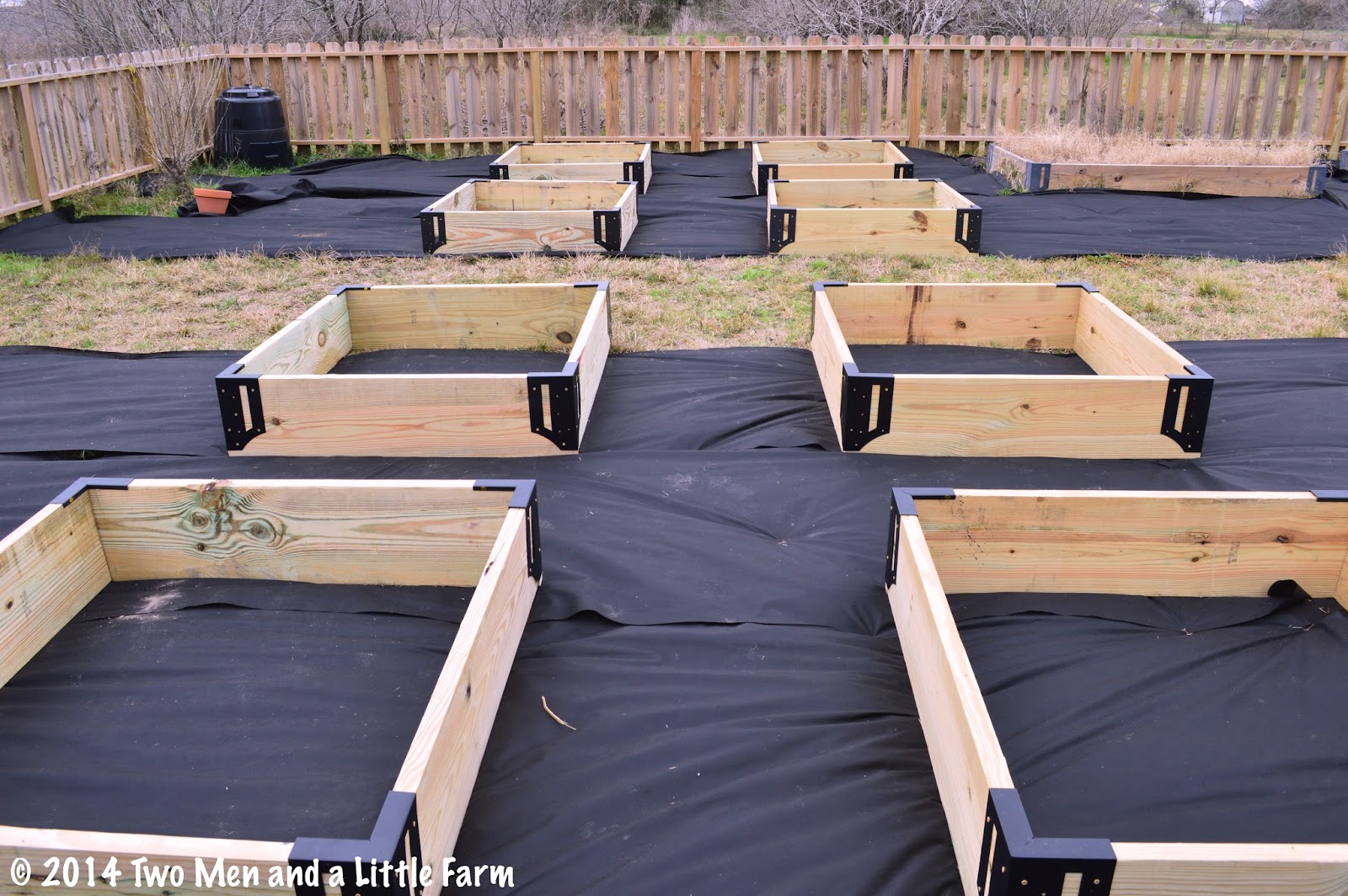 Two Men and a Little Farm RAISED BED CONSTRUCTION FINISHED