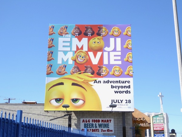 The Emoji Movie billboard La Brea Avenue Emoji Movie billboard