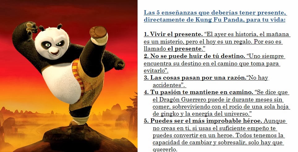 LA TRIBU DE 6º A: Reflexiones de Kung Fu Panda