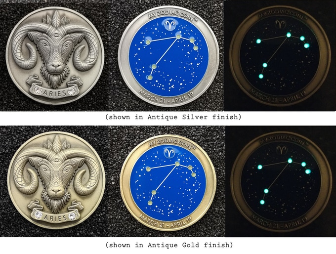 APRIL 20 1 OZ COPPER ROUND ZODIAC SIGN ARIES MARCH 21