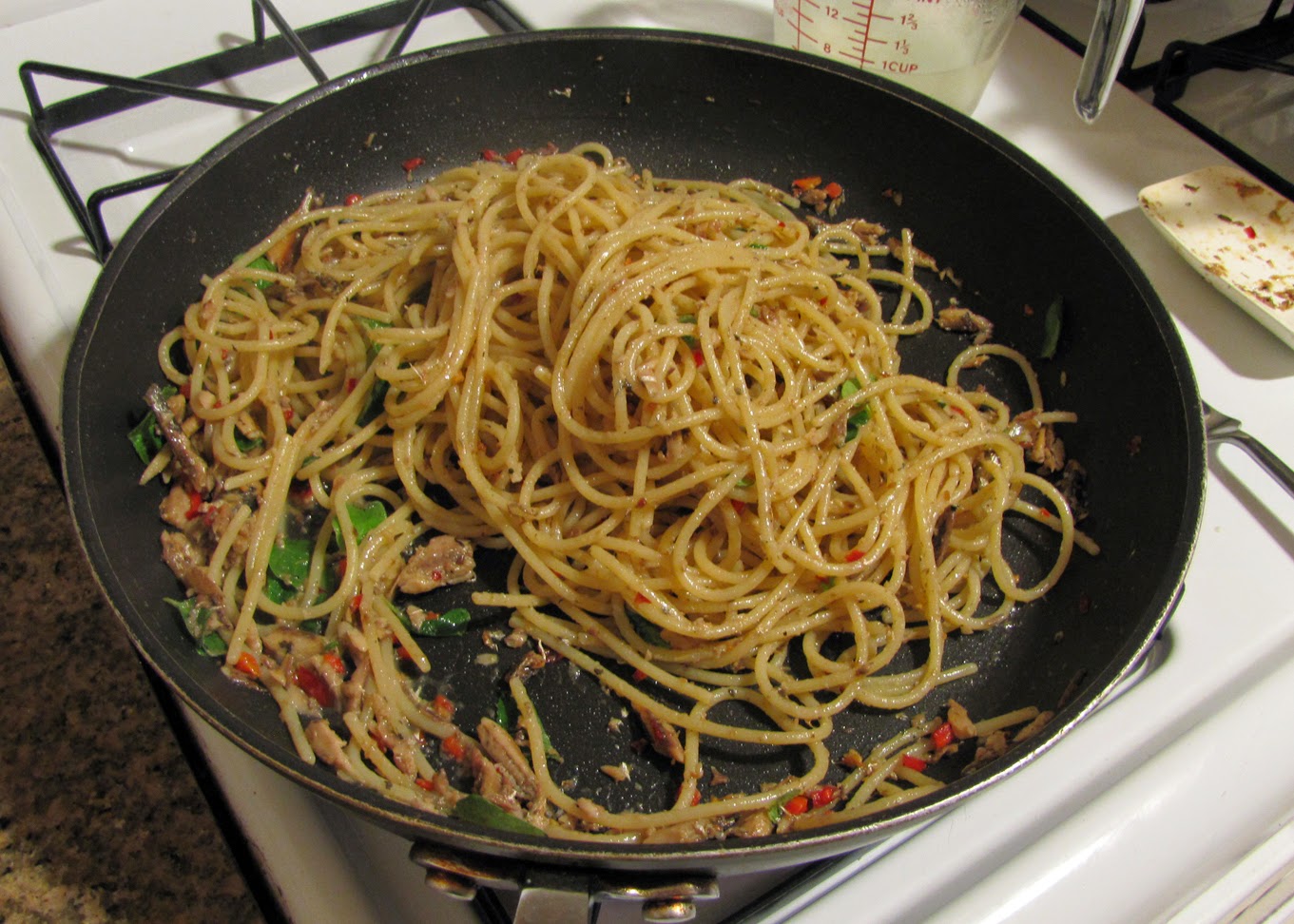 Smells Like Food in Here: Spaghetti with Chilli, Sardines, and Oregano