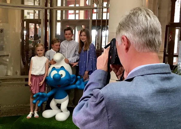 King Philippe, Queen Mathilde, Crown Princess Elisabeth, Prince Emmanuel, Princess Eleonore and Prince Gabriel at photo-shoot, holiday, style, fashions