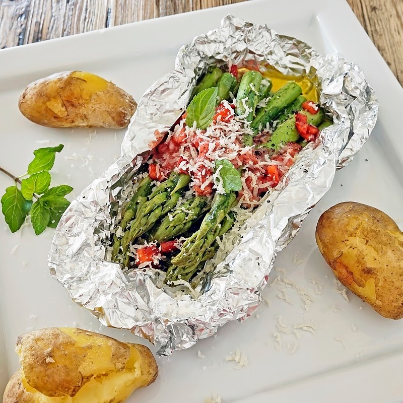 stuttgartcooking: Spargel in der Folie gagart, mit einer süß-sauren ...