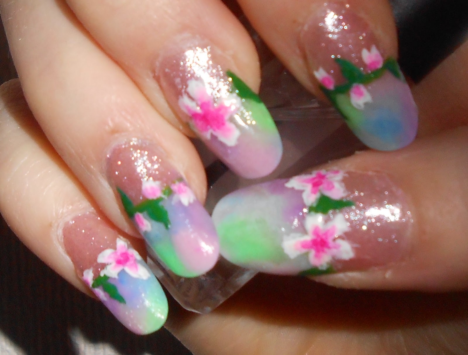 Cutely Creative: Pastel Acrylic and Floral Nails!