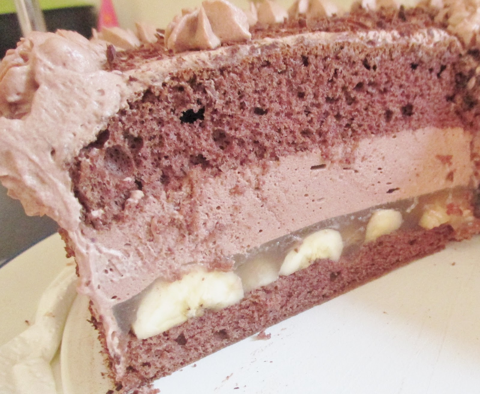 Schoko Sahne Bananen Torte
