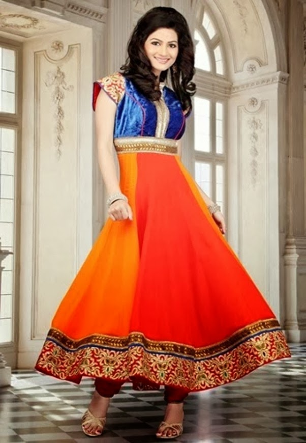 simple long frocks indian
