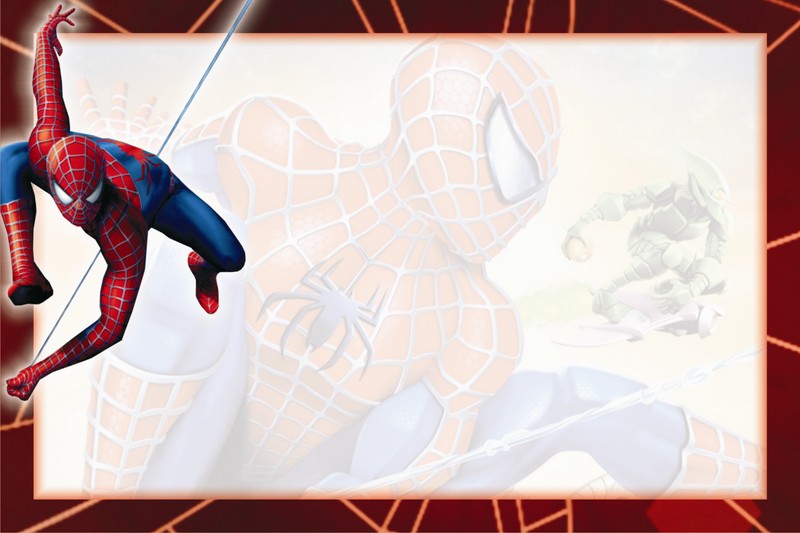 Fabulosas Tarjetas De Cumpleanos Del Hombre Arana Marcos Gratis