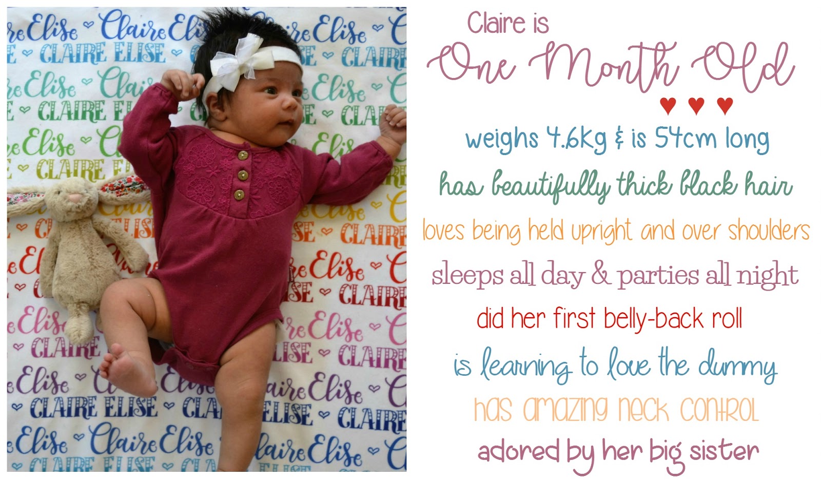 my one month old baby