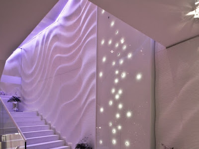 3d gypsum wall art panels with lighting on staircase 3d gypsum wall art panels with lighting on staircase