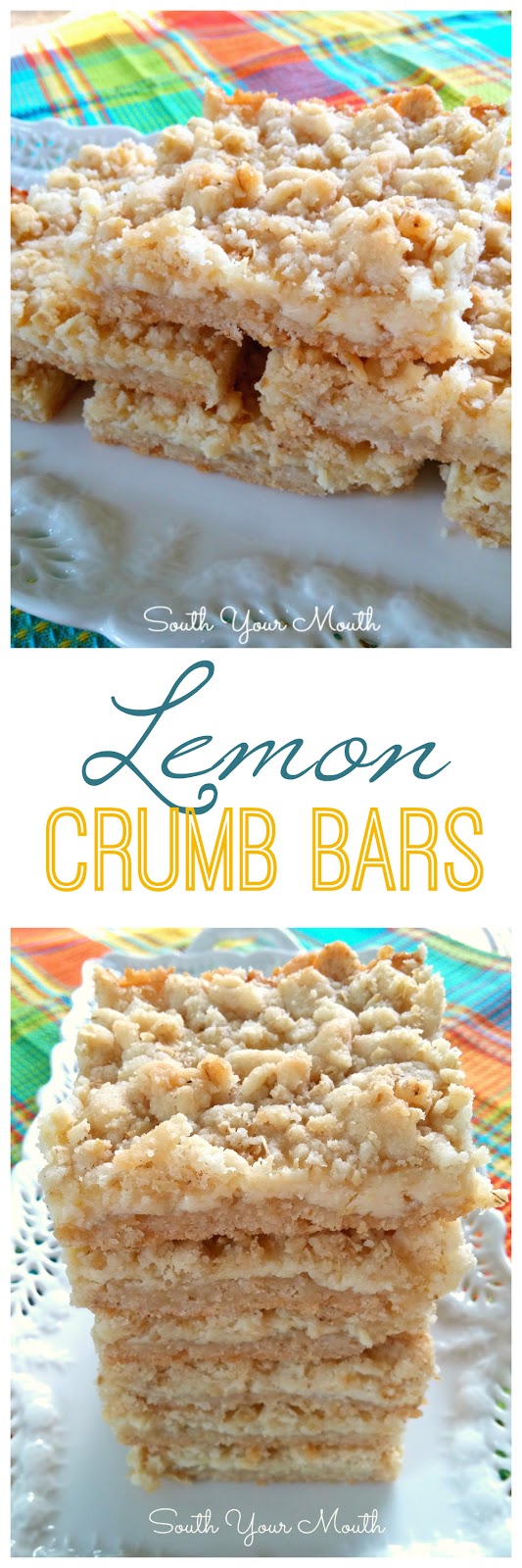 Lemon Crumb Bars - Just the right amount of sweetness with the tart lemons and a beautiful contrast in texture with the crumbly topping and creamy filling. So good!