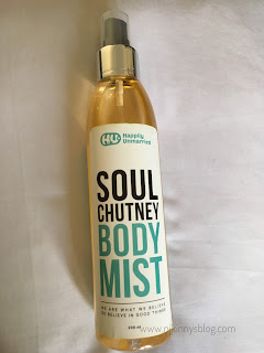 Happily Unmarried Body Mist Soul Chutney, 200 ml Review-NWoBS Blog Happily Unmarried Body Mist Soul Chutney, 200 ml Review-NWoBS Blog