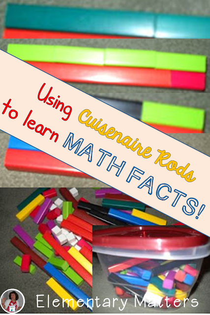 Learning Math Facts with Cuisenaire Rods and a Freebie - Cuisenaire Rods are fun for the kids and helpful for learning valuable math concepts. Here are some ideas!