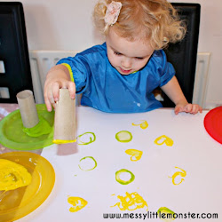 painting shape 2d activity shapes toddlers colours using easy stamps learn monster messy tubes preschoolers diy printing roll making paper