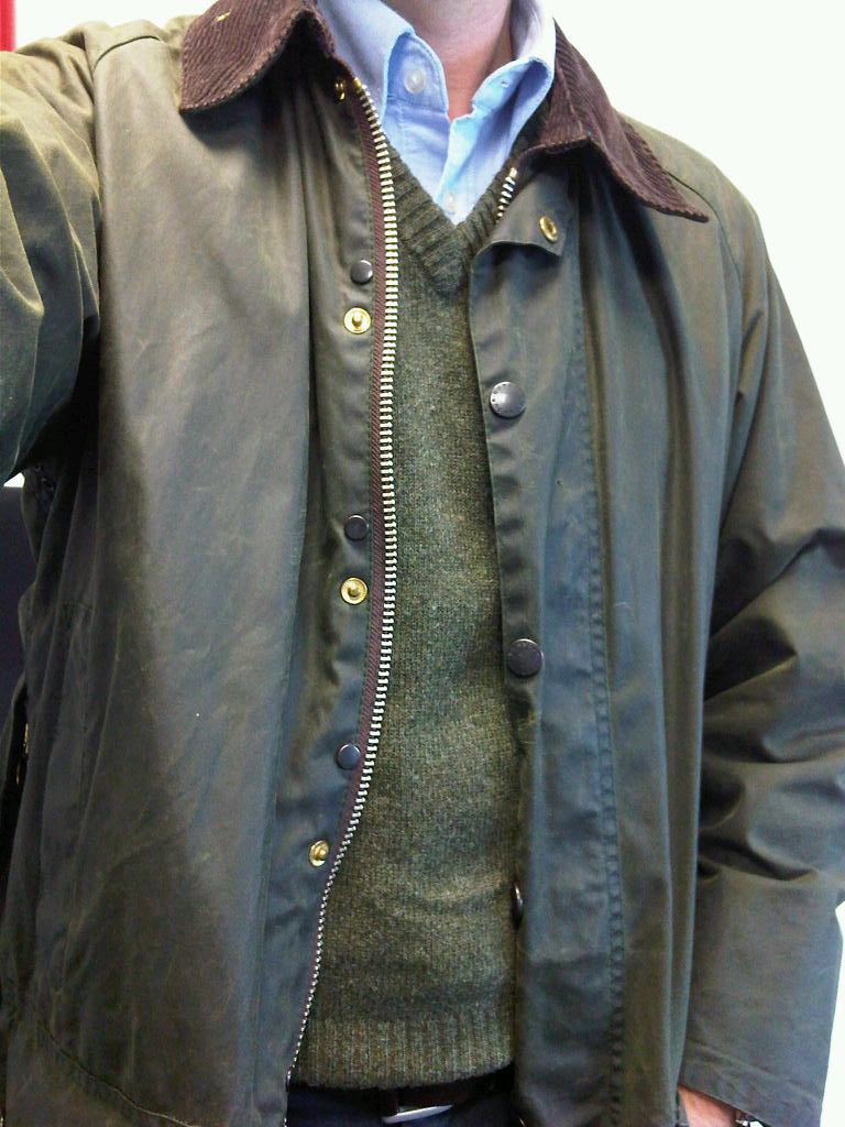 Inner City Style: Happy with my Vintage Barbour Beaufort.