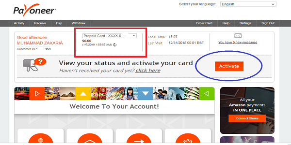 Cara Mengaktifkan Kartu Kredit Mastercard Payoneer Terbaru 2019 Cara Mengaktifkan Kartu Kredit Mastercard Payoneer Terbaru 2019
