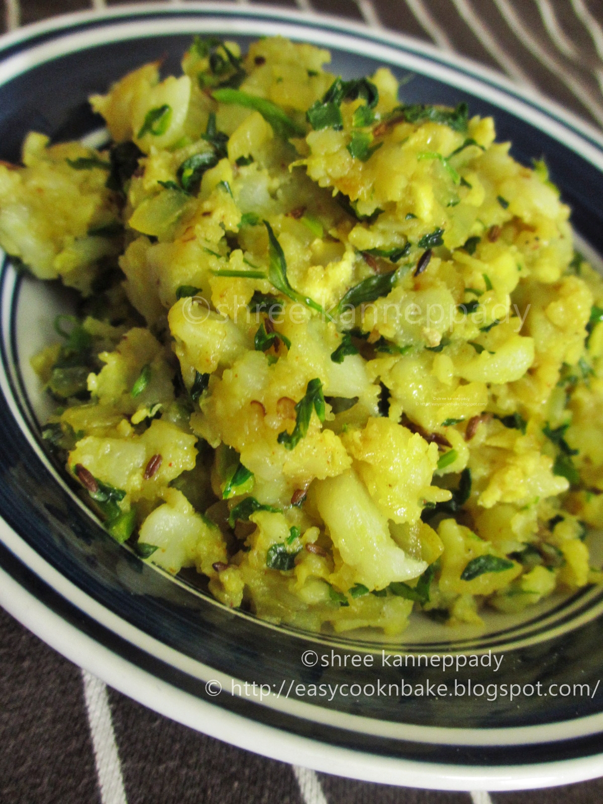 Just Cooking N Baking. Potato Fenugreek Dry Curry
