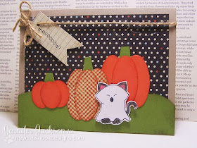 Pumpkin & Kitty Halloween Card using Boo Crew by Newton's Nook Designs