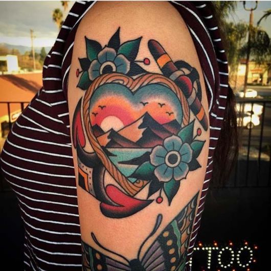 tatuagens femininas de coração para os ombros tatuagens femininas de coração para os ombros