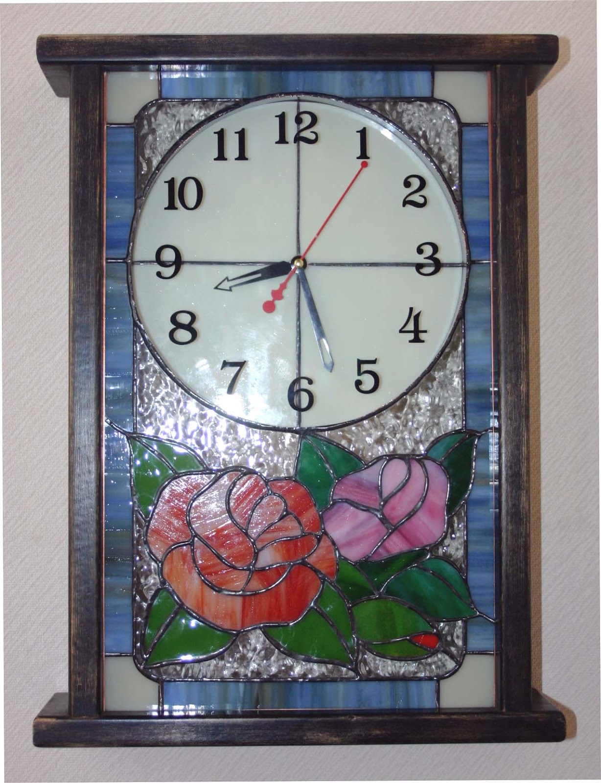 AkiraのStained Glass作品や いろいろ ( Stained Glass Di Nonno): ステンドグラスの時計シリーズ（今