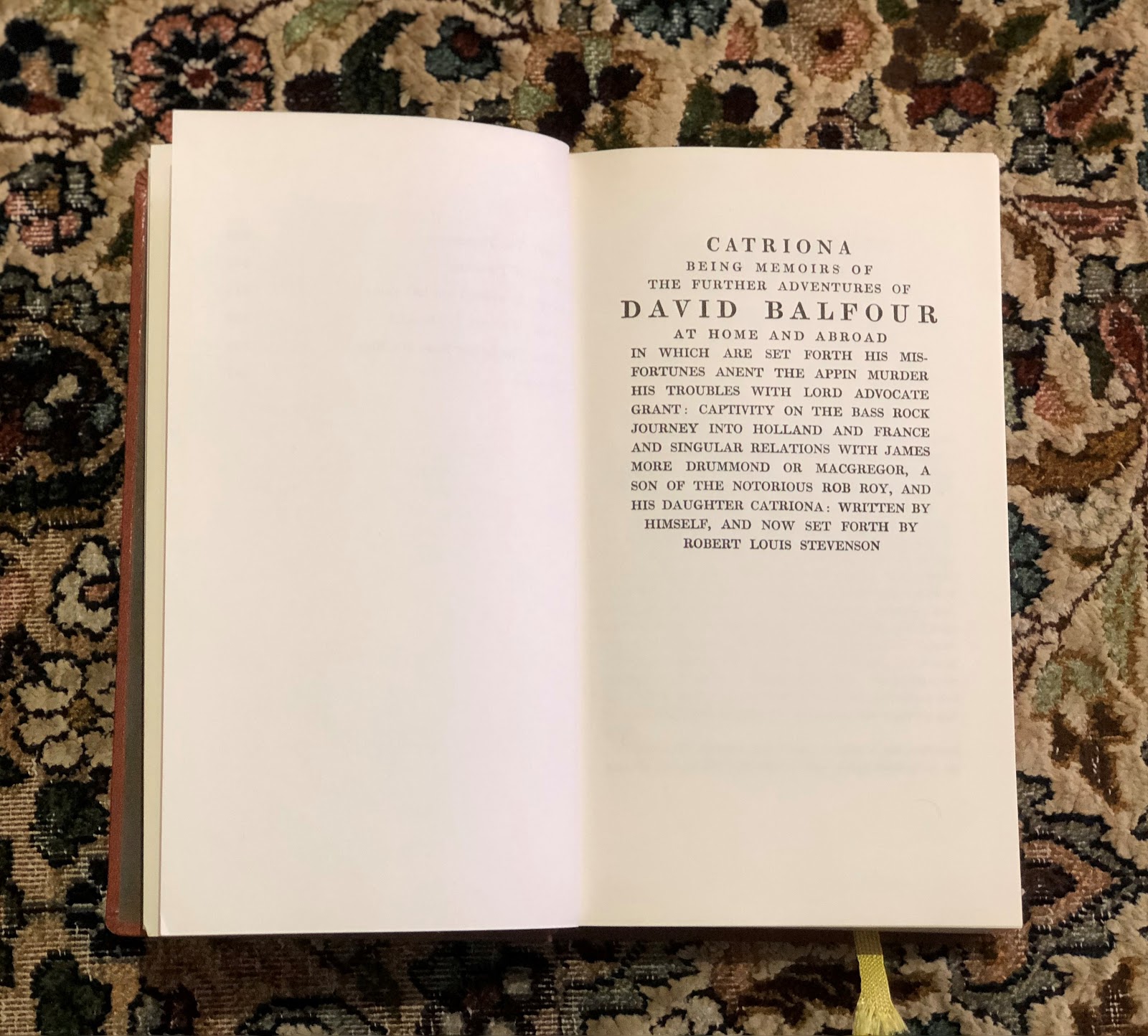 Catriona By Robert Louis Stevenson 1893