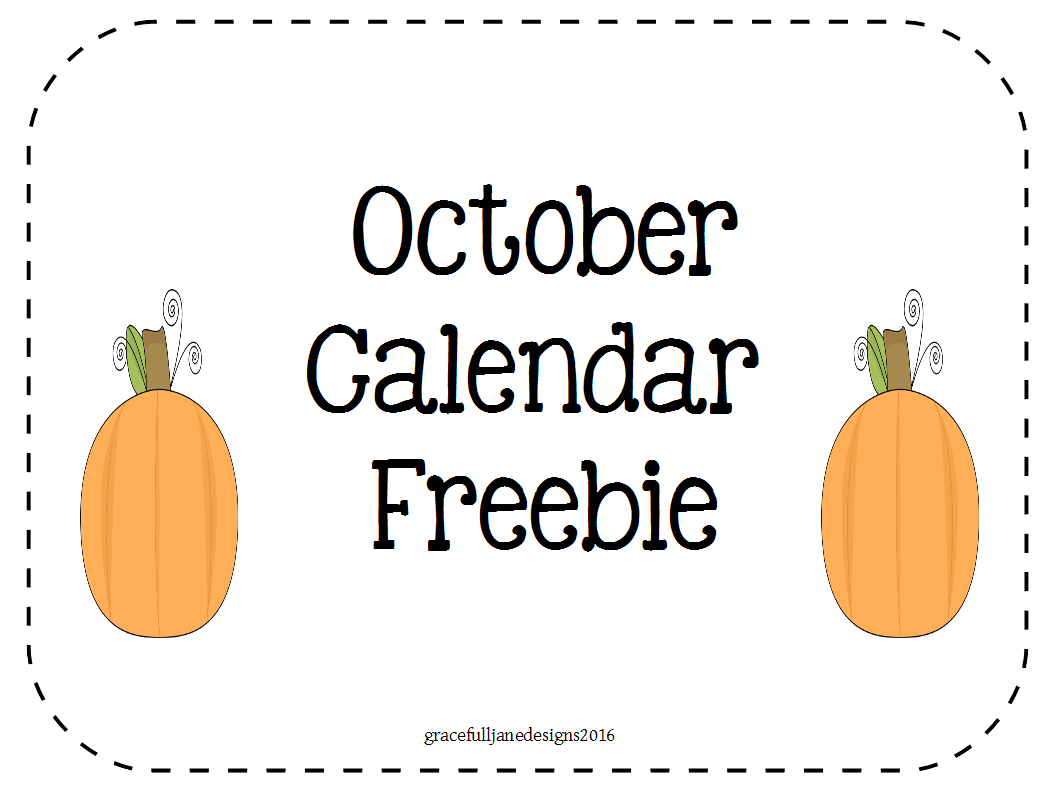 Becoming GraceFull Jane : October Calendar Freebie