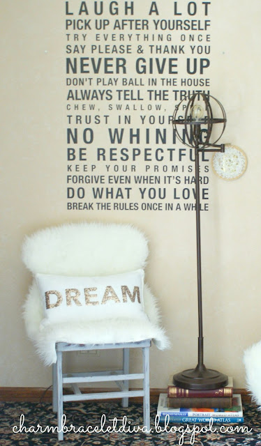Land of Nod Orbital Floor Lamp DIY with House Rules wall decal