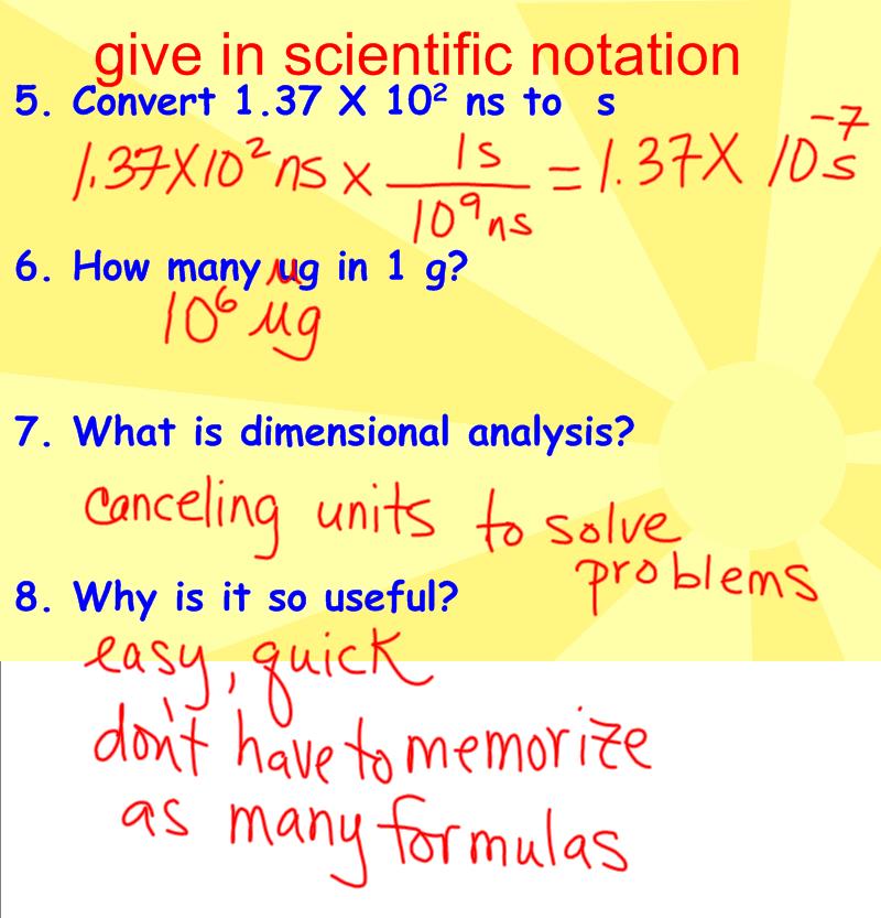 Dimensional analysis homework help