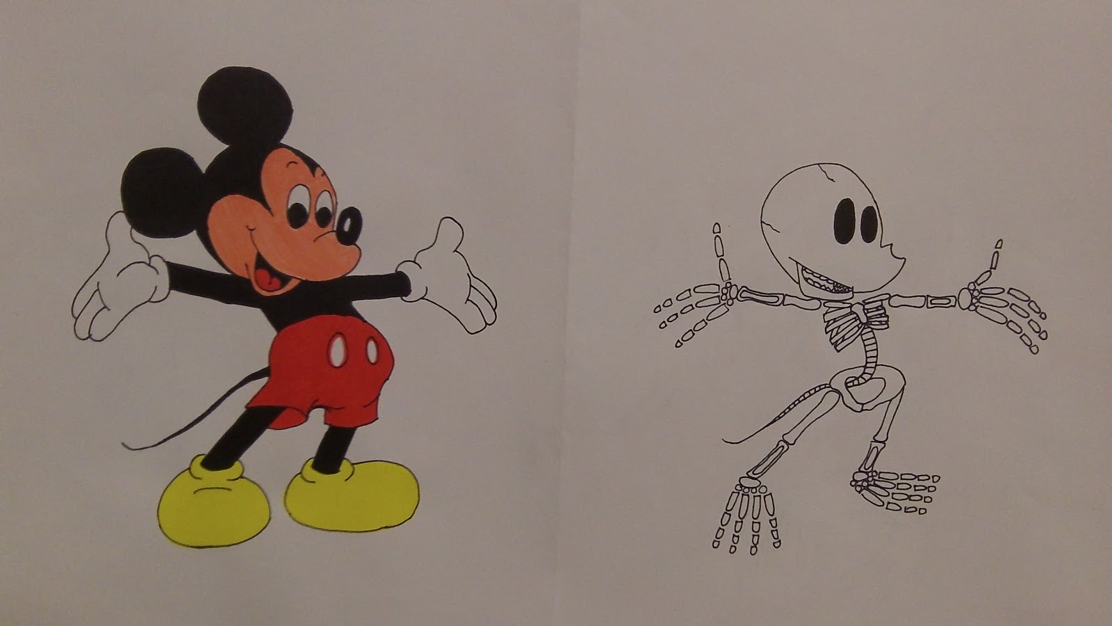 Hannah's art blog: Cartoon Skeleton