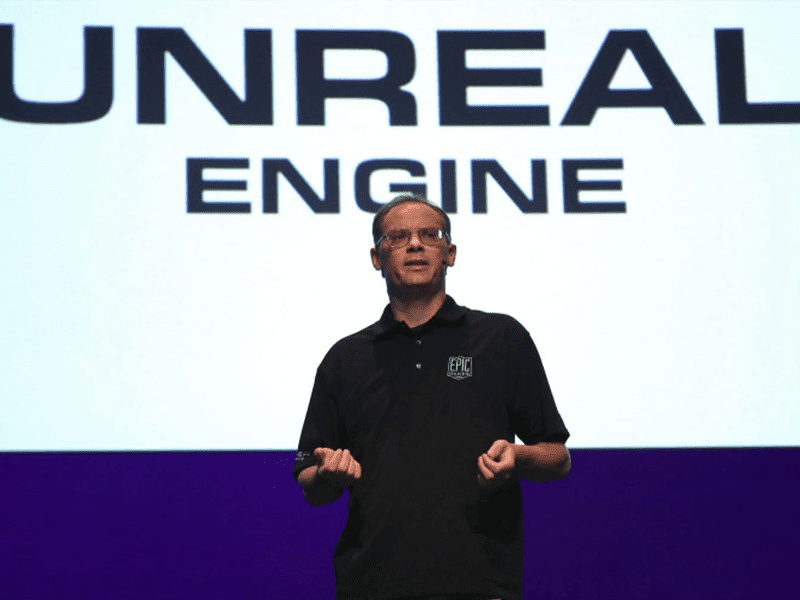 Tim Sweeney during his presentation with Unreal Engine for Epic Games! Tim Sweeney during his presentation with Unreal Engine for Epic Games!