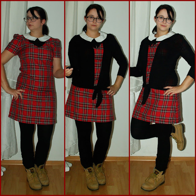 [Fashion] It´s Plaid-Time!: Karo-Kleid mit Peter-Pan-Kragen & Boots