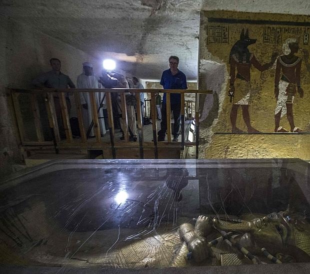 El sarcófago de Tutankamón, en el Valle de los Reyes