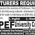 PEF University College Peshawar Jobs
