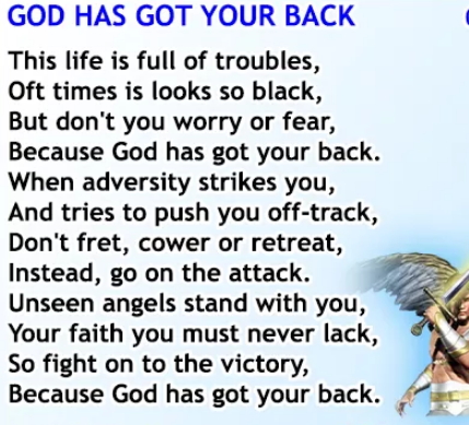 God has got your back