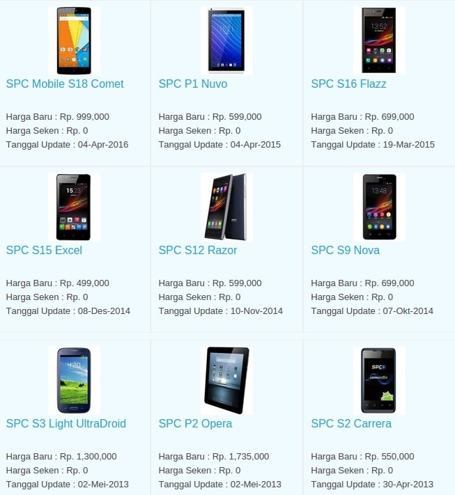 Daftar Harga Hp Terbaru SPC Juli 2016 Daftar Harga Hp Terbaru SPC Juli 2016