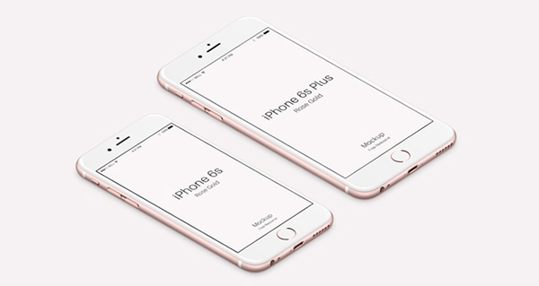 Smartphone & Tablet Mockup PSD Terbaru Gratis - iPhone 6s Psd Rose Gold