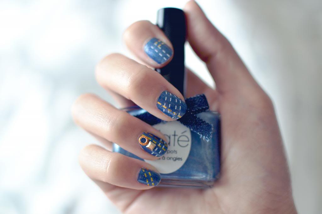 how to do a denim nail art how to do a denim nail art