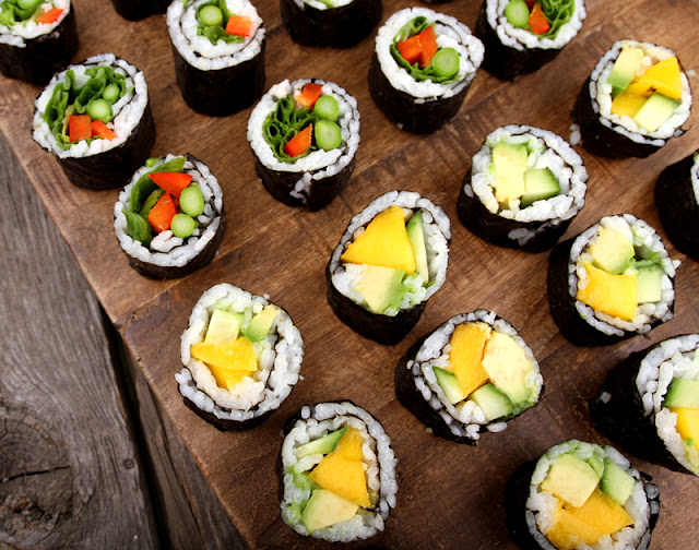 Oppskrift Vegansk Hjemmelaget Sushi Maki Vegetarsushi Fiskefri
