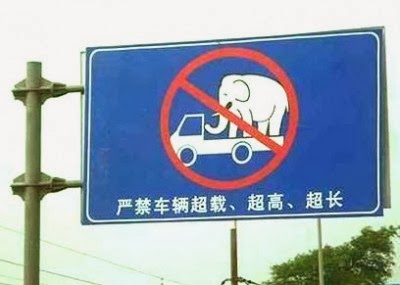 http://www.funnysigns.net/no-elephants-in-trucks/