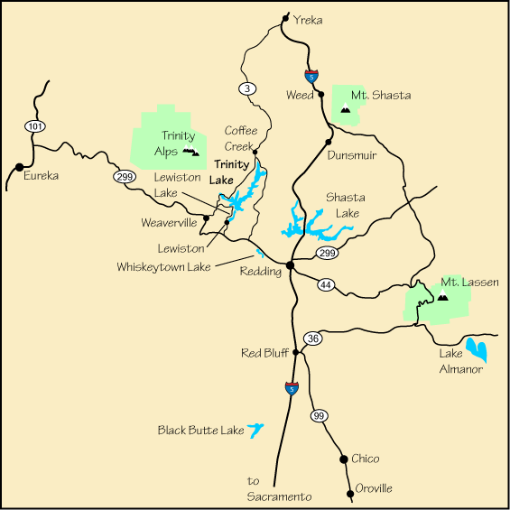 Trinity Lake Map